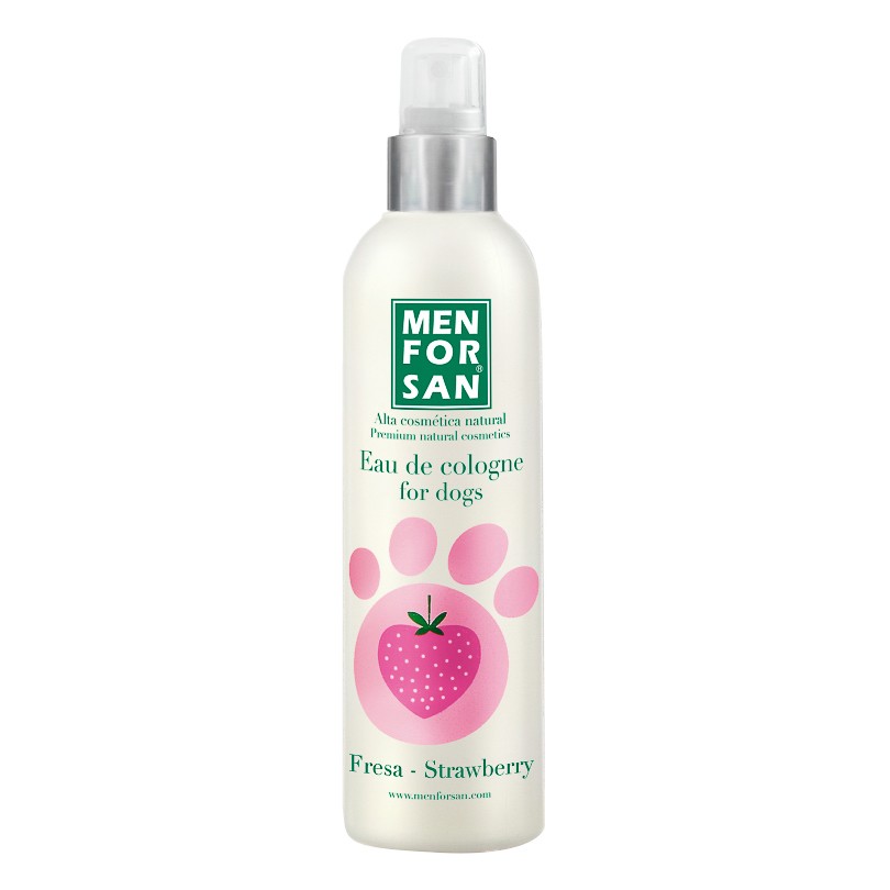 Menforsan agua de colonia para perros con olor a fresa 125ml Imagen de Menforsan agua de colonia para perros con olor a fresa 125ml