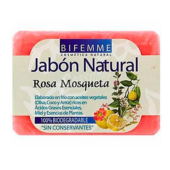 Ynsadiet Jabon rosa mosqueta 100gamos ynsadiet Imagen de Ynsadiet Jabon rosa mosqueta 100gamos ynsadiet