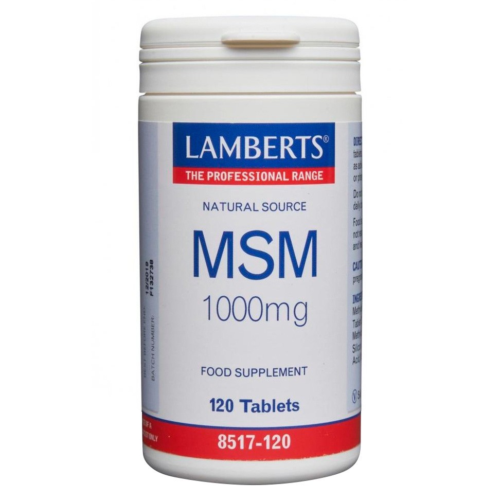 Msm 1000mg 120 tablets 8517 lamberts Imagen de Msm 1000mg 120 tablets 8517 lamberts