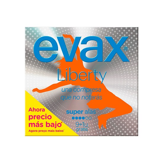 Evax compresas liberty super alas 9+1 uds Imagen de Evax compresas liberty super alas 9+1 uds