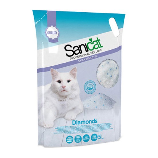 Diamond Sanicat perlas de sílice alternativas a la arena para gatos 3,8l Imagen de Diamond Sanicat perlas de sílice alternativas a la arena para gatos 3,8l