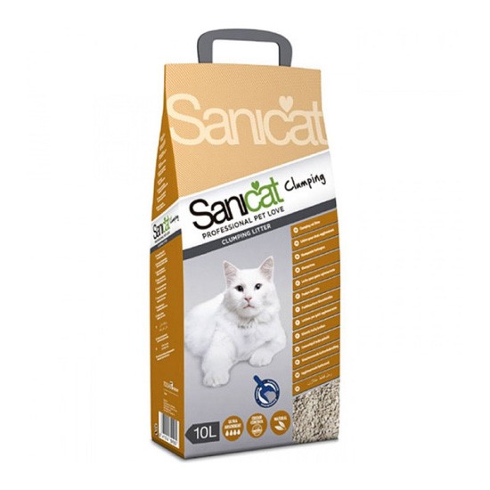 Imagen de Sanicat Clumping Unscented, arena aglomerante sin fragancia para gatos 10l