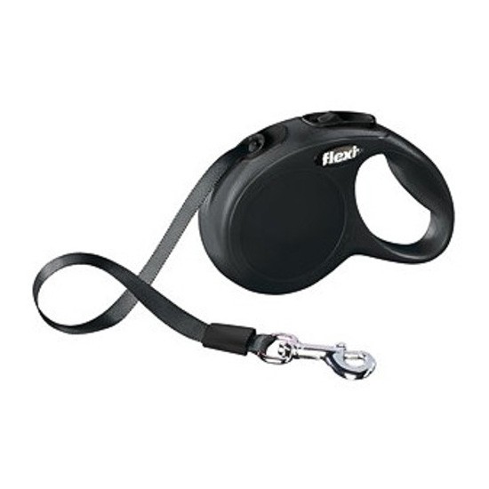 Flexi New Classic S correa extensible negra 5m 1u Imagen de Flexi New Classic S correa extensible negra 5m 1u