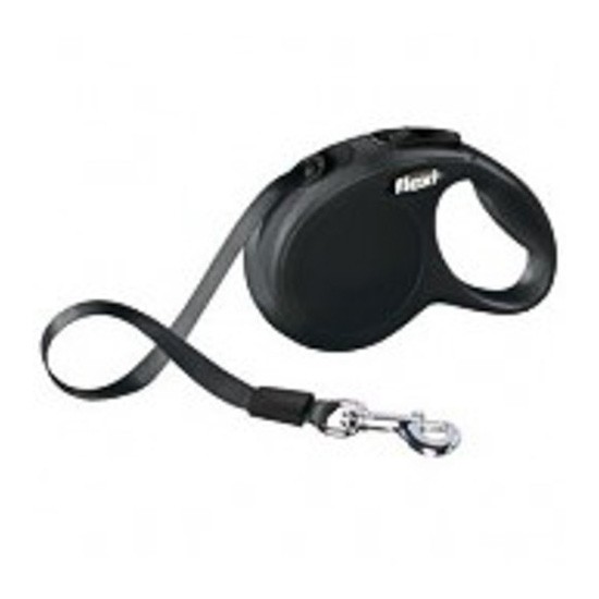 Flexi New Classic M correa extensible negra para perros 5m 1u Imagen de Flexi New Classic M correa extensible negra para perros 5m 1u