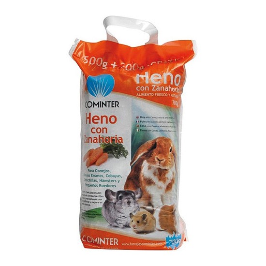 Cominter Heno con zanahoria 500g + 200g gatis Imagen de Cominter Heno con zanahoria 500g + 200g gatis