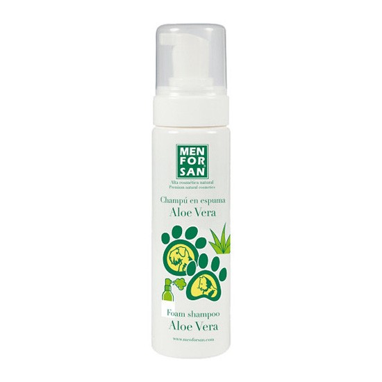 Menforsan champú en espuma con aloe vera para perros y gatos 200ml Imagen de Menforsan champú en espuma con aloe vera para perros y gatos 200ml