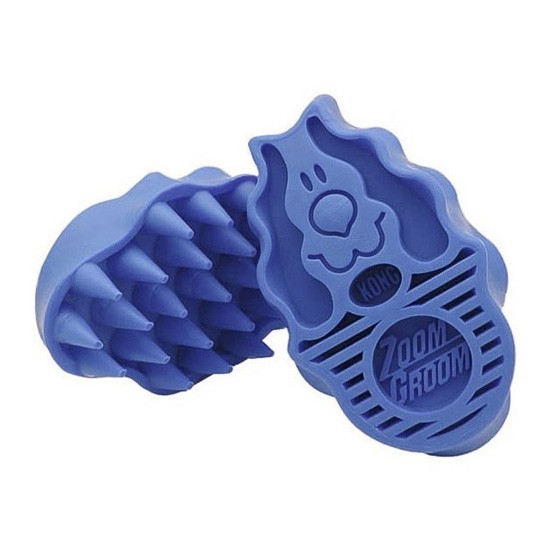 Kong Zoom Groom cepillo para mascotas azul 1u Imagen de Kong Zoom Groom cepillo para mascotas azul 1u