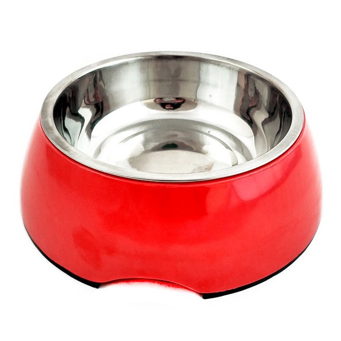 Comedero 2 en 1 rojo 22 × 7,5cm Imagen de Comedero 2 en 1 rojo 22 × 7,5cm
