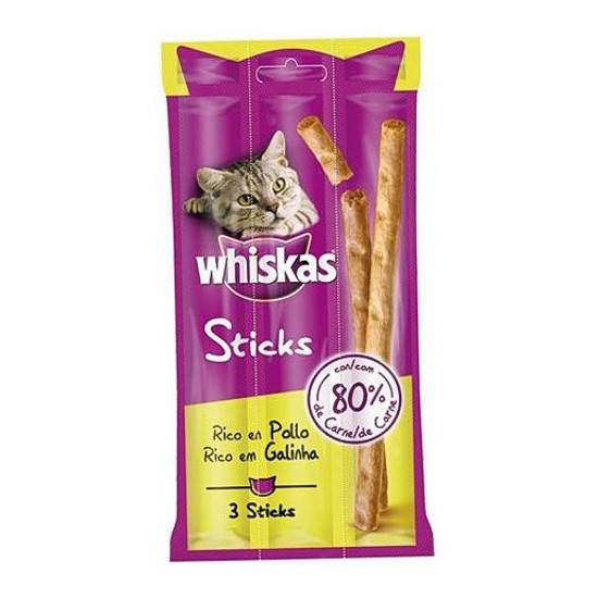 Whiskas stick pollo 3u/18g (x28) Imagen de Whiskas stick pollo 3u/18g (x28)