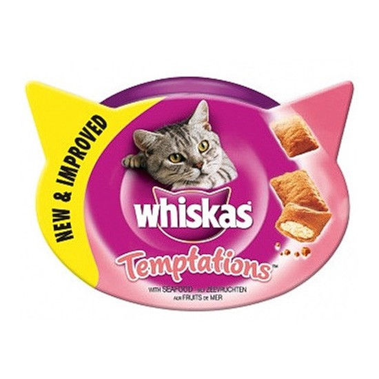 Whiskas temptations sabores mar 8x60gr Imagen de Whiskas temptations sabores mar 8x60gr
