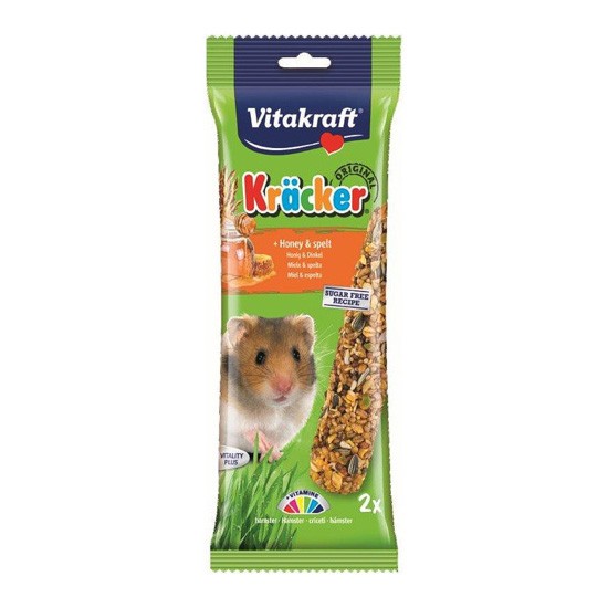 Vitakraft Barritas miel <(>&<)> sesamo 112g para Hamster Imagen de Vitakraft Barritas miel <(>&<)> sesamo 112g para Hamster