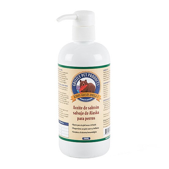 Grizzly Aceite de salmón 500ml Imagen de Grizzly Aceite de salmón 500ml