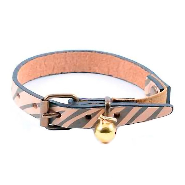 Artleather collar Nobuk cebra gato Imagen de Artleather collar Nobuk cebra gato