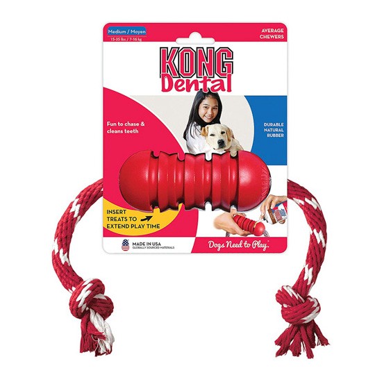 Dental kong with a rope-medium Imagen de Dental kong with a rope-medium