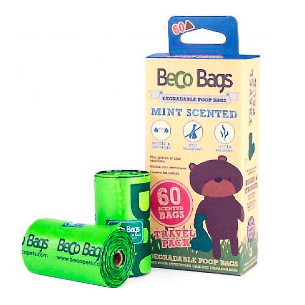 Becobags mint 4 rollos x 15 bolsas Imagen de Becobags mint 4 rollos x 15 bolsas