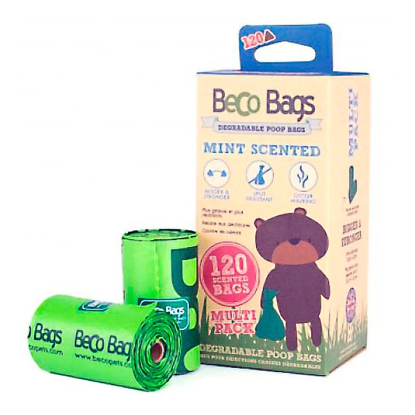 Becobags mint 8 rollos x 15 bolsas Imagen de Becobags mint 8 rollos x 15 bolsas