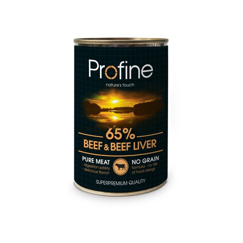 Profine lata de buey, comida húmeda para perros 6 x 400g Imagen de Profine lata de buey, comida húmeda para perros 6 x 400g