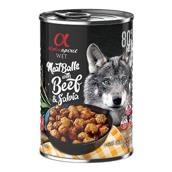 Alpha Spirit albóndigas buey salvia 12x400gr Imagen de Alpha Spirit albóndigas buey salvia 12x400gr