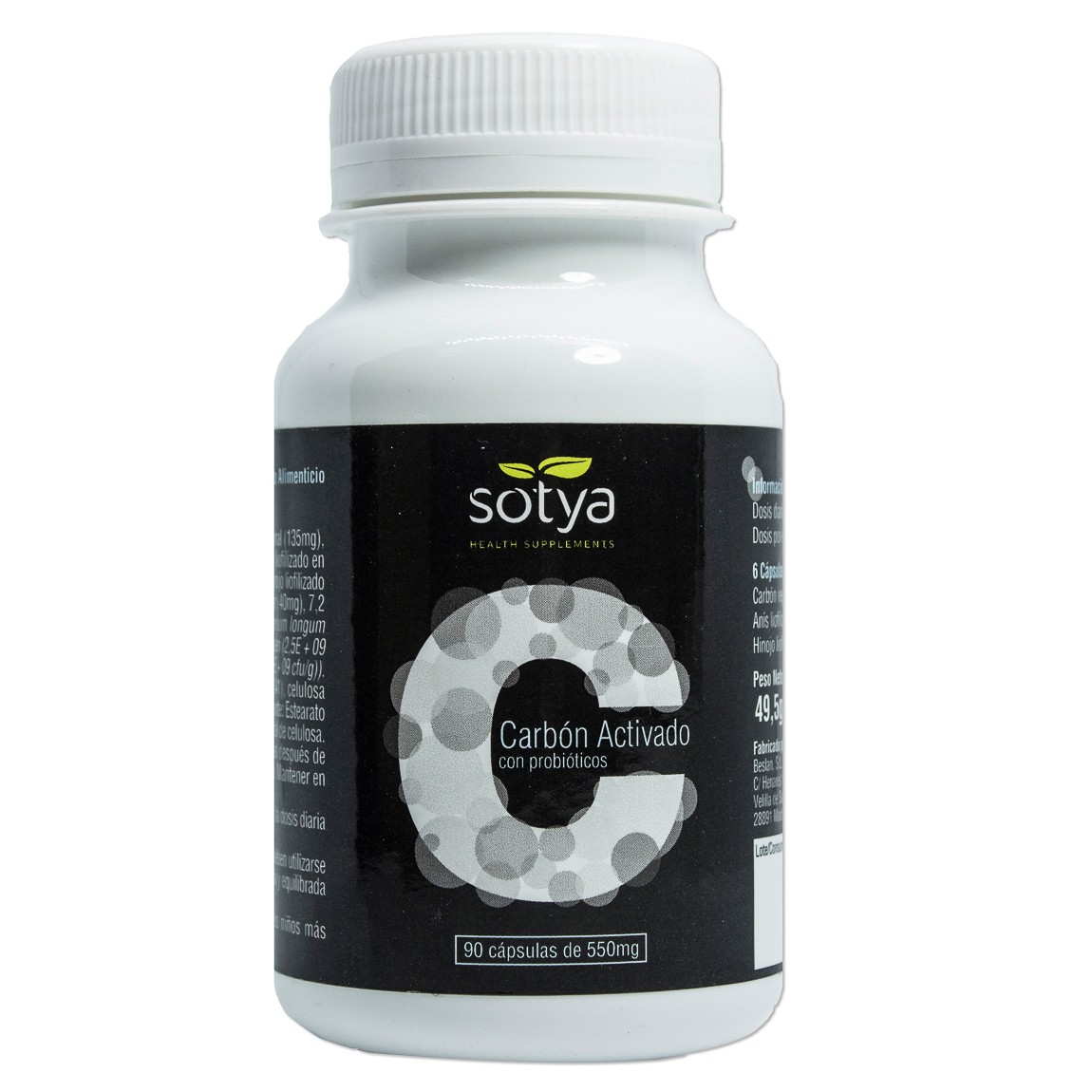 Sotya carbon activado+probiotico 90caps Imagen de Sotya carbon activado+probiotico 90caps