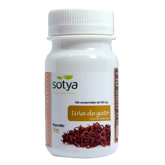Sotya uña de gato 100 comprimidos 500mg Imagen de Sotya uña de gato 100 comprimidos 500mg