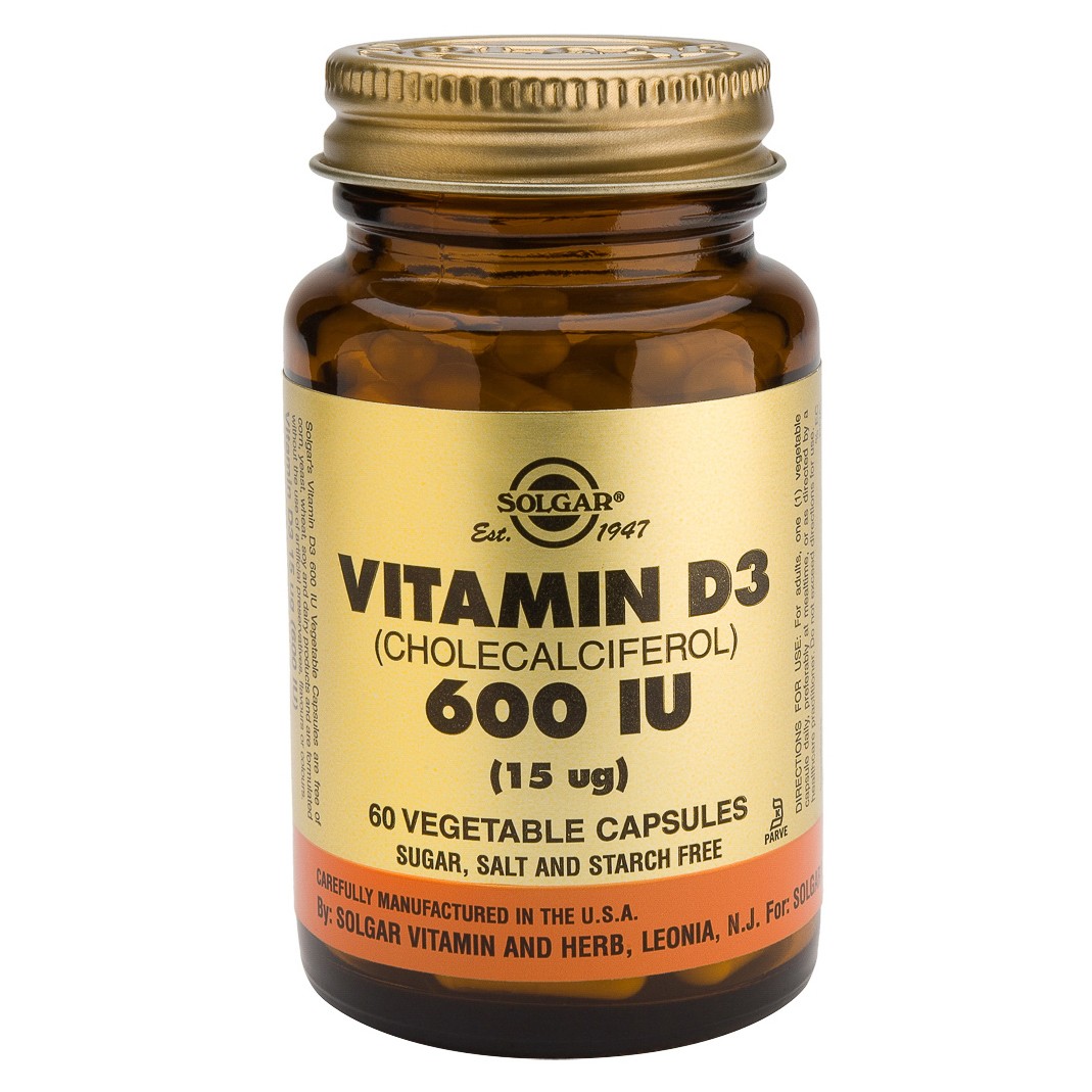 Solgar Vitamina D3 600ui 60 cápsulas vegetales Imagen de Solgar Vitamina D3 600ui 60 cápsulas vegetales