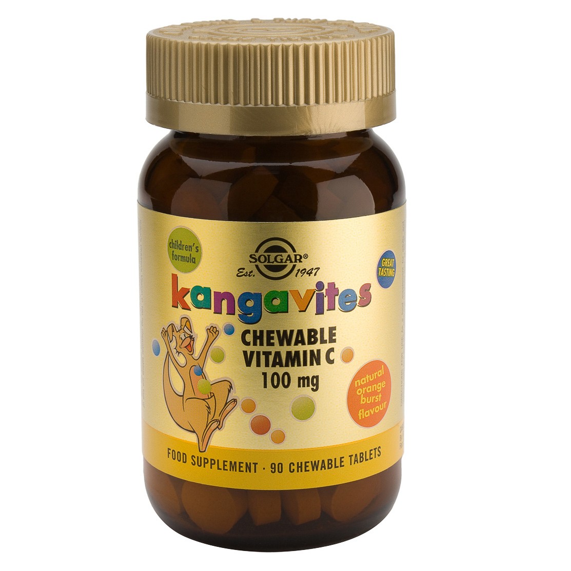Solgar Kangavites Vit C 90 comprimidos 100mg Imagen de Solgar Kangavites Vit C 90 comprimidos 100mg