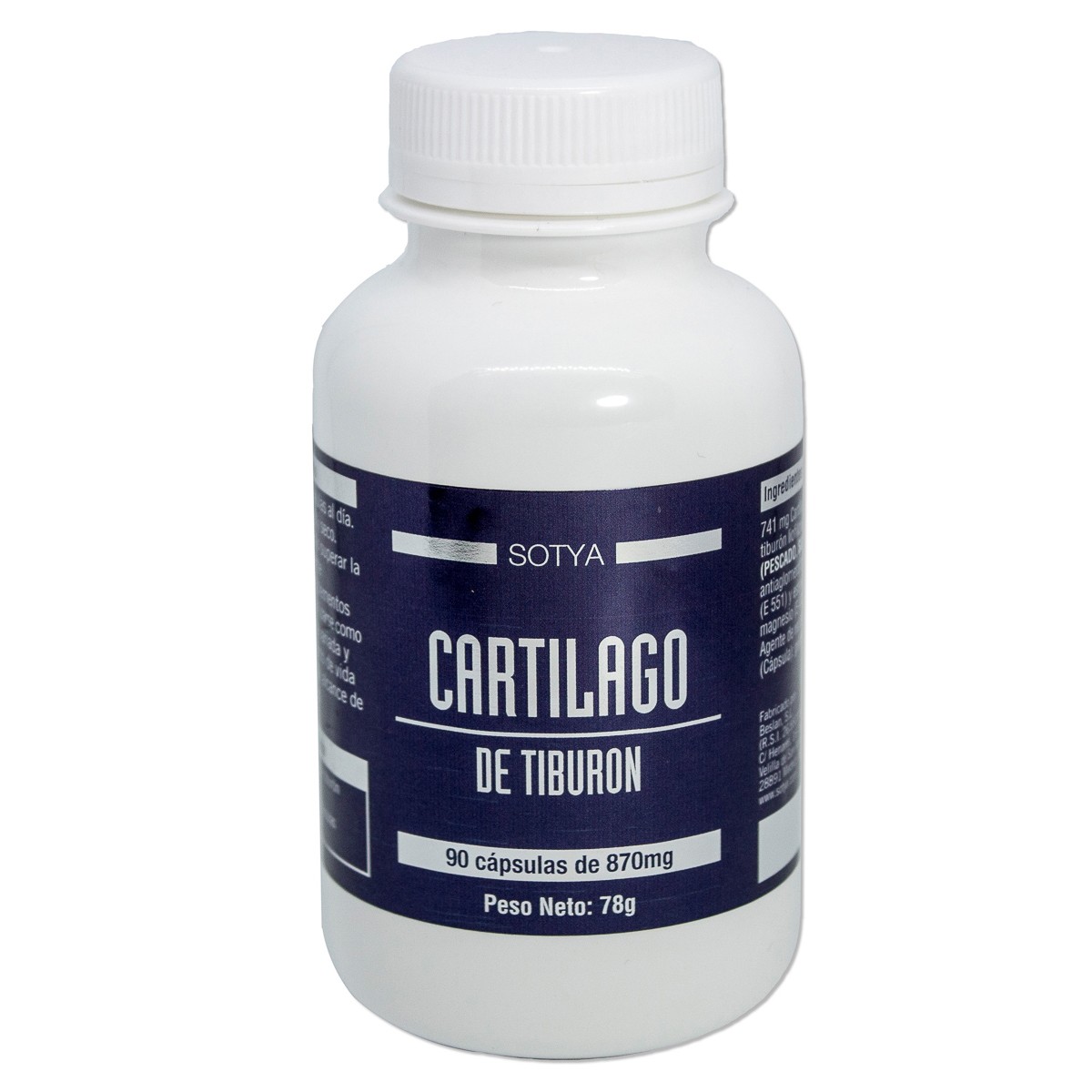 Sotya cartílago tiburón 870 90 cápsulas Imagen de Sotya cartílago tiburón 870 90 cápsulas