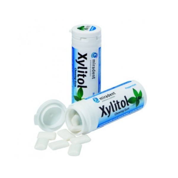 Miradent chicles xylitol menta 30u Imagen de Miradent chicles xylitol menta 30u