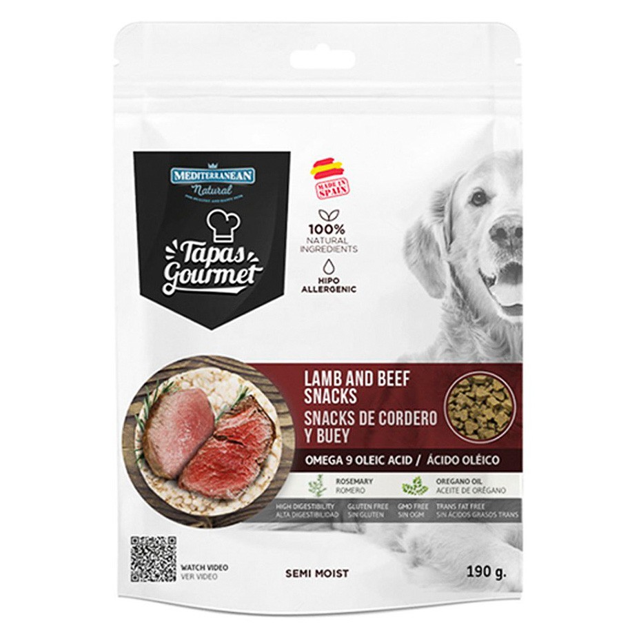 Mediterrean Tapa gourmet dog buey-cordero 190g caja Imagen de Mediterrean Tapa gourmet dog buey-cordero 190g caja