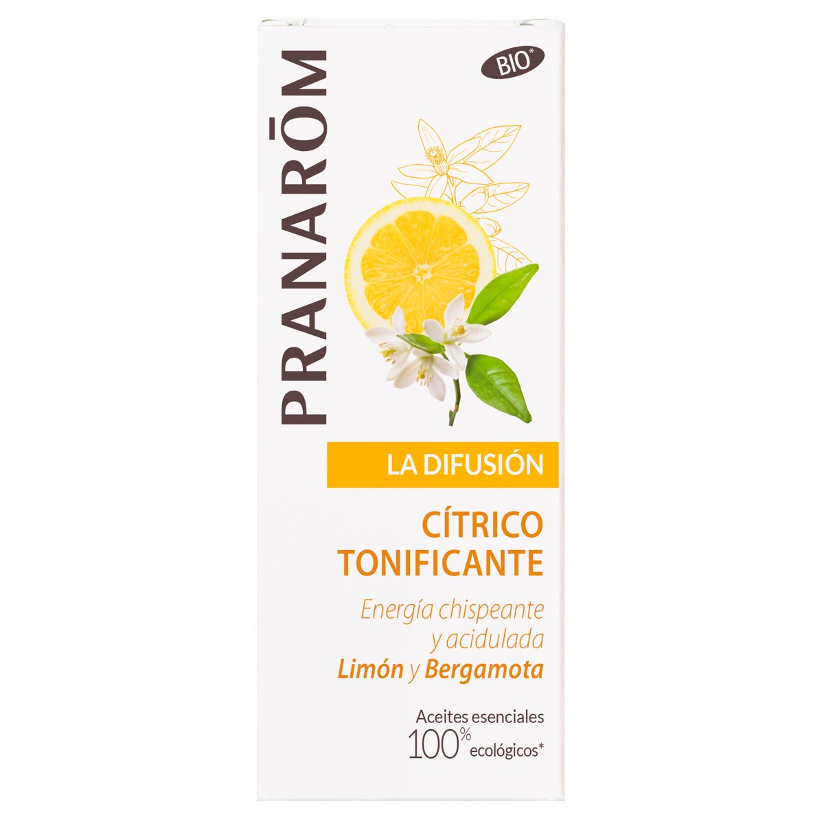 Pranarom difusion limon y bergamota citrico tonificante eco 30ml Imagen de Pranarom difusion limon y bergamota citrico tonificante eco 30ml