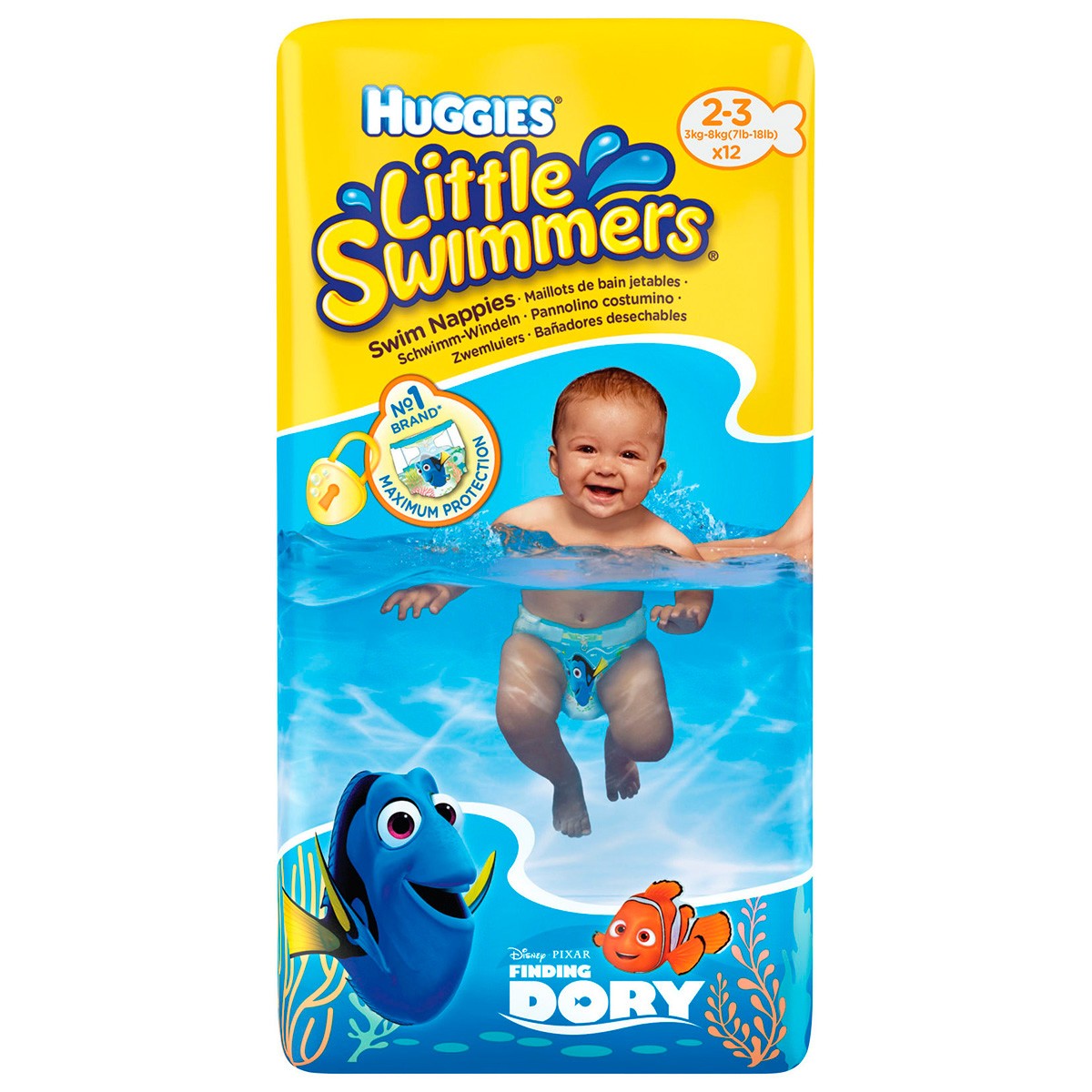 Huggies pañal bañador swimmers 3-8kg 12uds Imagen de Huggies pañal bañador swimmers 3-8kg 12uds