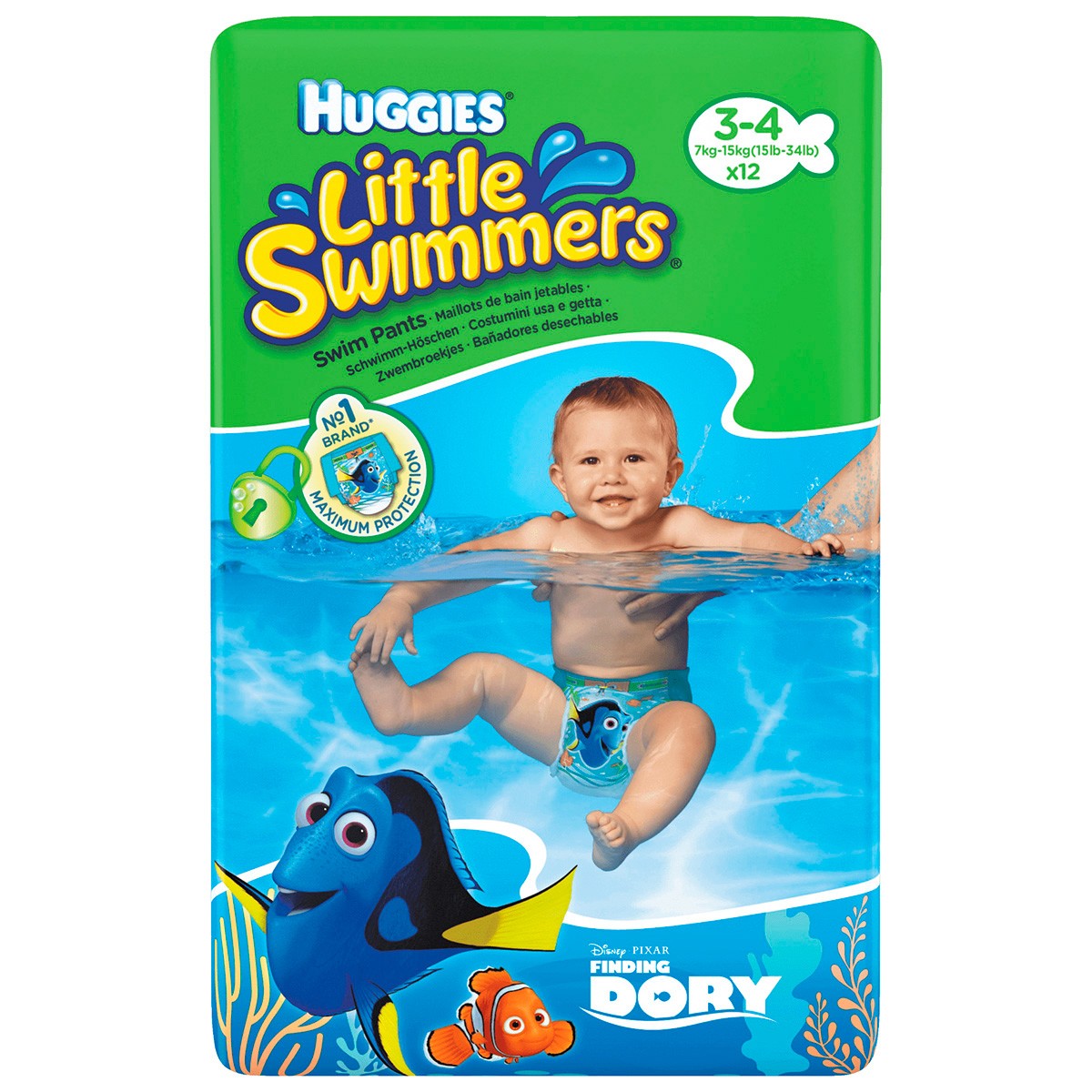 Huggies pañal bañador swimmers 7-15kg 12uds Imagen de Huggies pañal bañador swimmers 7-15kg 12uds