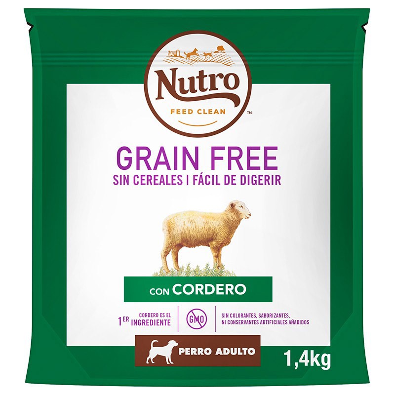 Nutro grain free adulto mediano cordero 1,4 kg Imagen de Nutro grain free adulto mediano cordero 1,4 kg