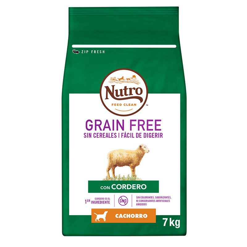 Nutro grain free junior raza mediana cordero 7 kg Imagen de Nutro grain free junior raza mediana cordero 7 kg