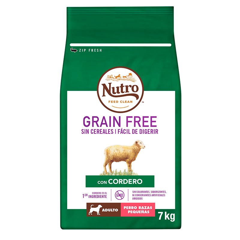 Nutro grain free adulto mini cordero 7 kg Imagen de Nutro grain free adulto mini cordero 7 kg