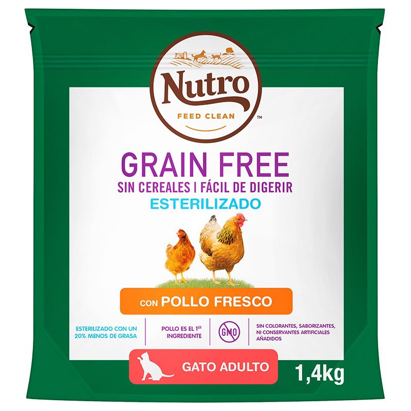 Nutro grain free gato esterilizado pollo 1,4 kg Imagen de Nutro grain free gato esterilizado pollo 1,4 kg