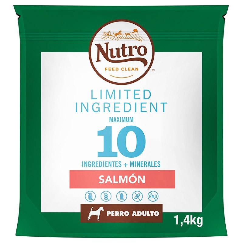 Nutro limited ingredient adulto mediano salmón 1,4 kg Imagen de Nutro limited ingredient adulto mediano salmón 1,4 kg