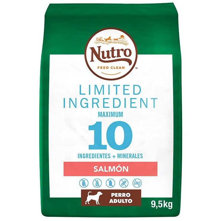 Nutro limited ingredient adulto mediano salmón 9,5 kg Imagen de Nutro limited ingredient adulto mediano salmón 9,5 kg