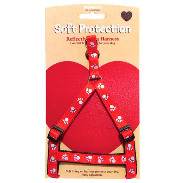 Rosewood arnes reflec huellas rojo talla S Imagen de Rosewood arnes reflec huellas rojo talla S