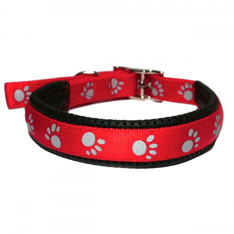 Rosewood collar reflec huellas rojo 55 cm x 25 mm Imagen de Rosewood collar reflec huellas rojo 55 cm x 25 mm