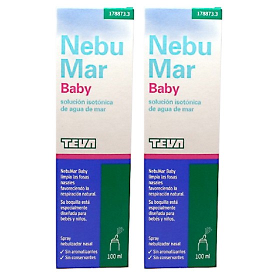 Nebumar Duplo baby solución isotónica mar 100ml Imagen de Nebumar Duplo baby solución isotónica mar 100ml