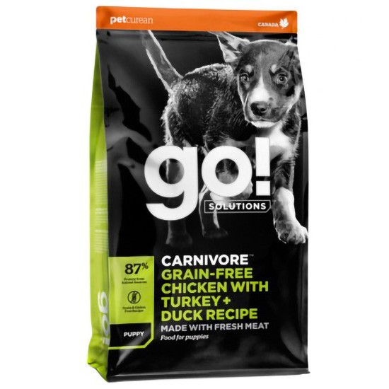 GO! CARNIVORE Grain Free Chicken, Turkey + Duck Puppy Dog 100 gr Imagen de GO! CARNIVORE Grain Free Chicken, Turkey + Duck Puppy Dog 100 gr