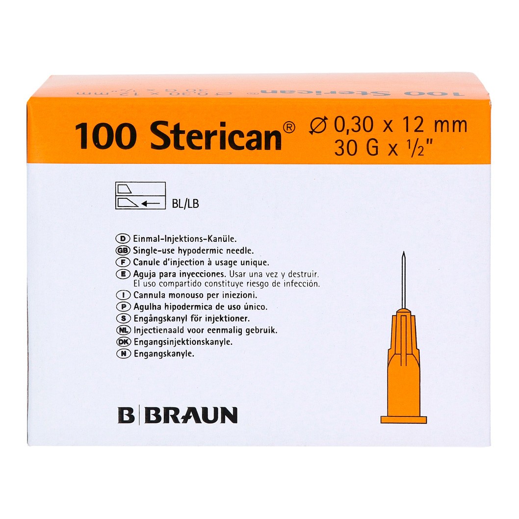 Sterican aguja sterican 30g x 1/2, 0,30x12 100UI Imagen de Sterican aguja sterican 30g x 1/2, 0,30x12 100UI
