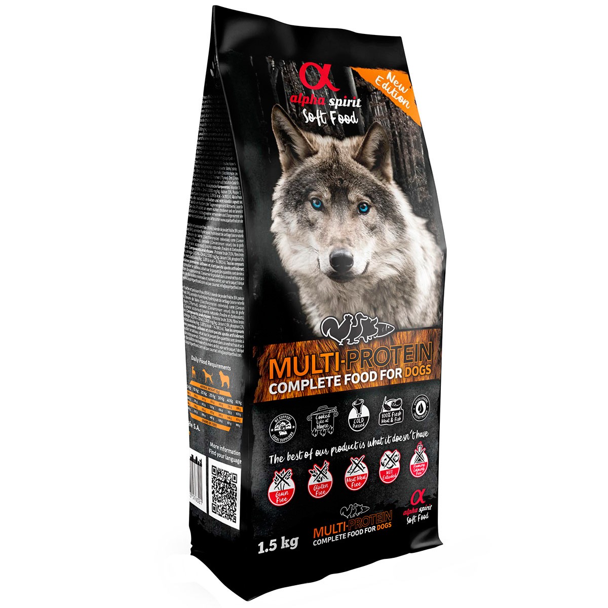 Alpha Spirit alimento semihúmedo para perros multiproteico 1,5kg Imagen de Alpha Spirit alimento semihúmedo para perros multiproteico 1,5kg