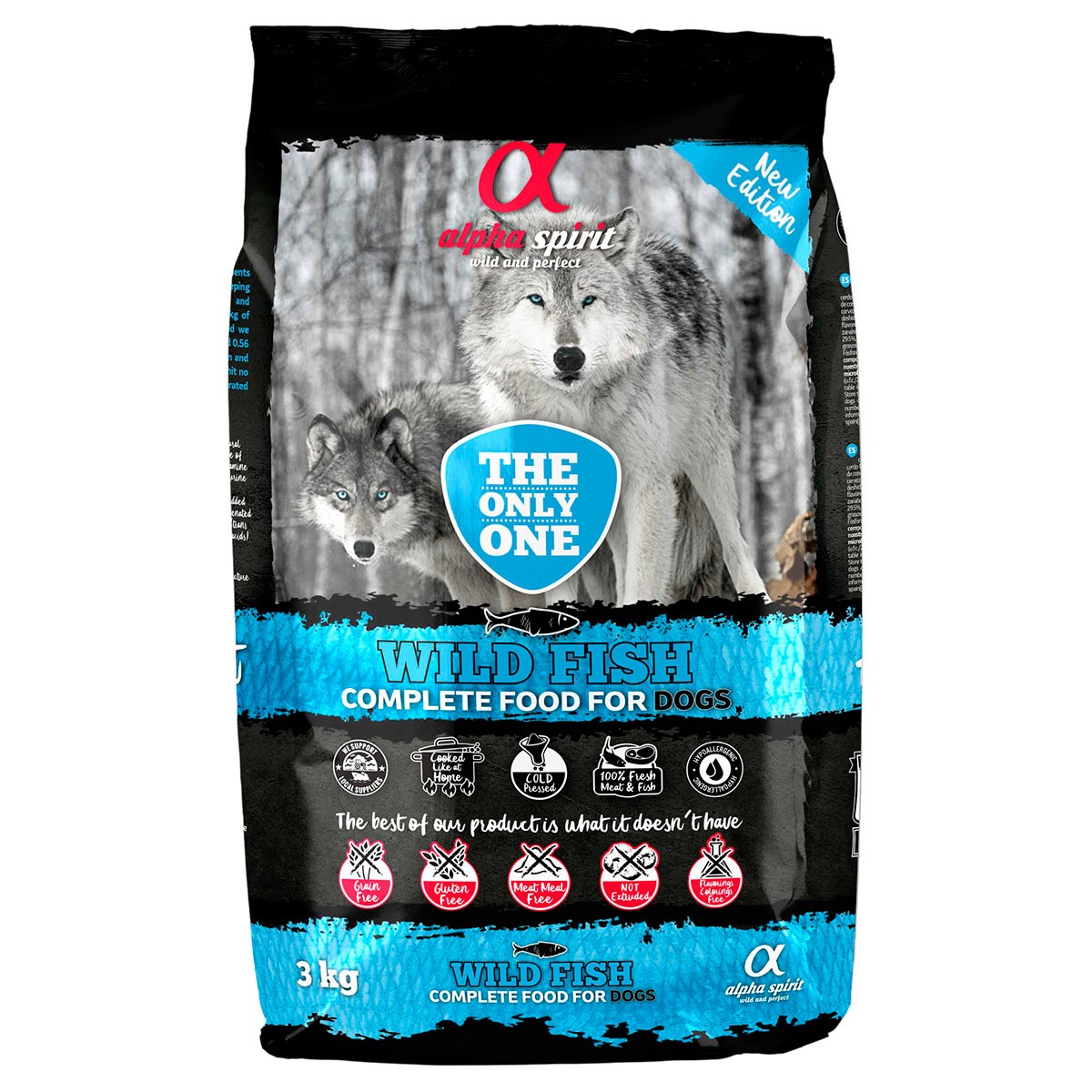 Alpha Spirit The Only One comida completa para perros de pescado salvaje 3kg Imagen de Alpha Spirit The Only One comida completa para perros de pescado salvaje 3kg