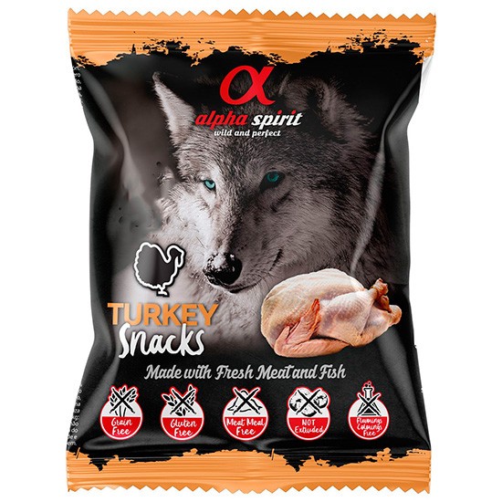 Alpha Spirit snack de tacos de pavo para perros 50g x 24 Imagen de Alpha Spirit snack de tacos de pavo para perros 50g x 24
