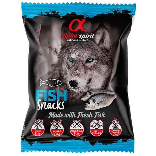 Alpha Spirit snack de tacos de pescado para perros 50g x 24 Imagen de Alpha Spirit snack de tacos de pescado para perros 50g x 24