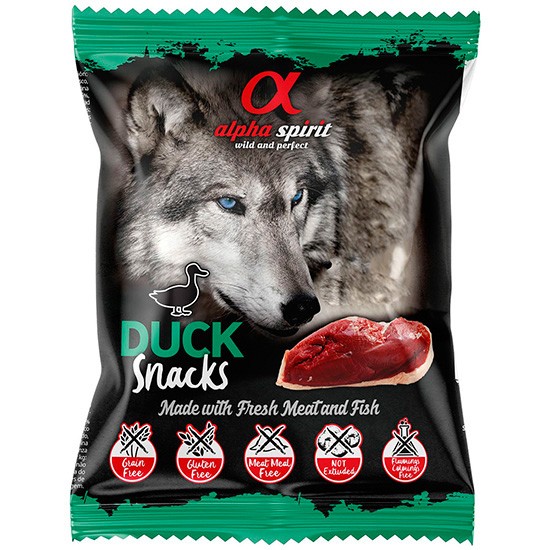 Alpha Spirit snack tacos perro pato 50 gr (24 uds) Imagen de Alpha Spirit snack tacos perro pato 50 gr (24 uds)