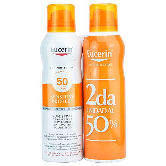 Eucerin solar spray trans SPF-50 2 x 200ml Imagen de Eucerin solar spray trans SPF-50 2 x 200ml