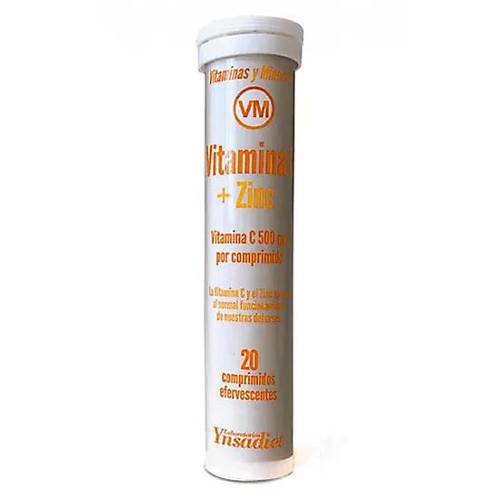 Ynsadiet vitamina C+Zinc 20 tabletas Imagen de Ynsadiet vitamina C+Zinc 20 tabletas
